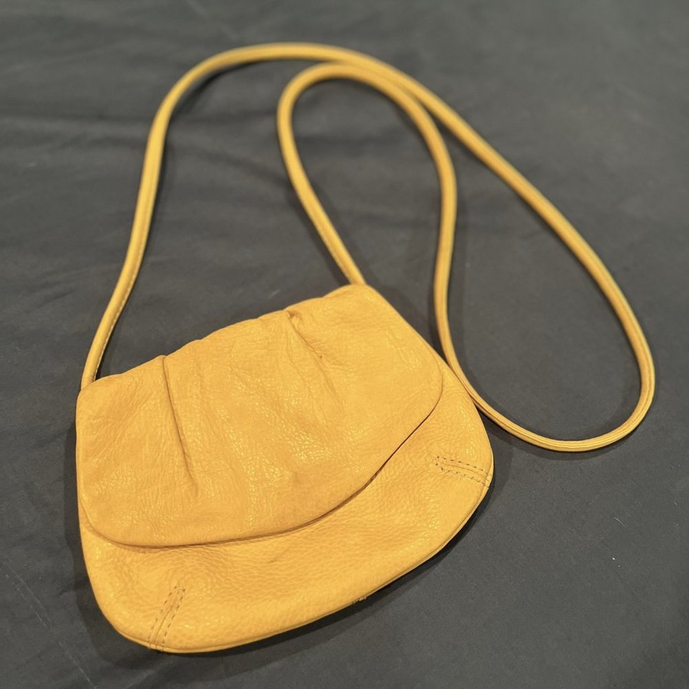Fossil Yellow Crossbody 8"x6" Small Purse Leather Tiny